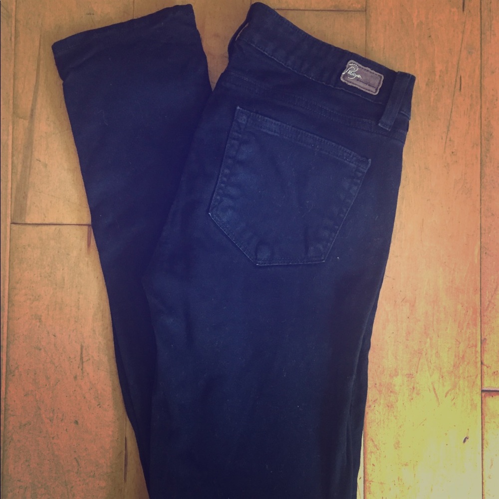 Paige Black Peg Skinny Jeans Jeggings 27